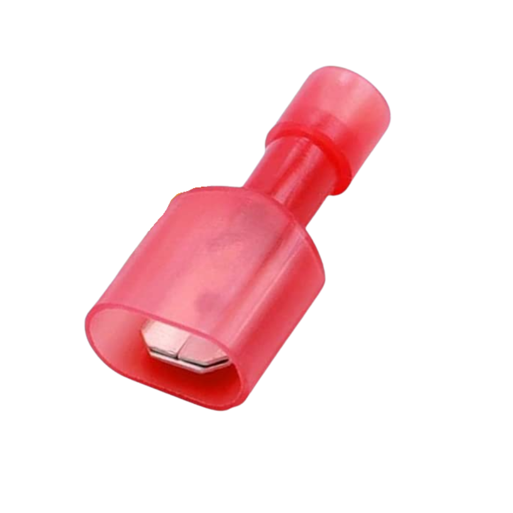 MDFN 1.25-250 x 6.3mm Male Fully Insulated Lug – Red
