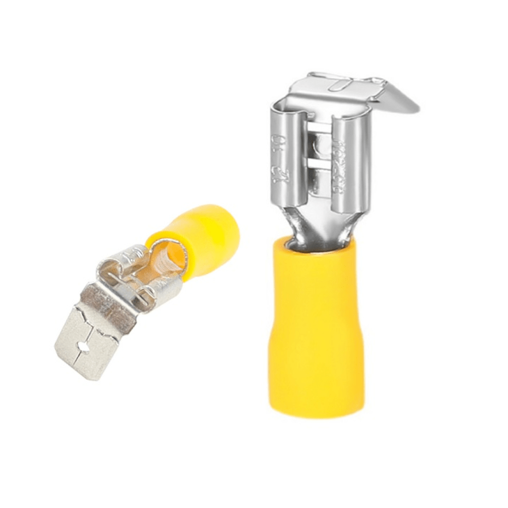 PBDD 5.5-250 – Piggyback Spade Crimping Clamp Connector – Yellow (5 Pcs)