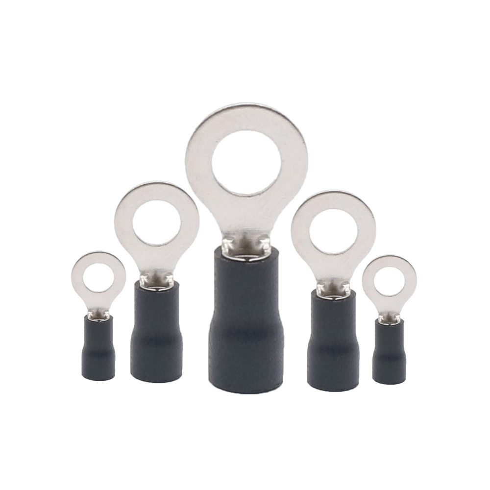 RV3.5-4 Black 14-12AWG 37Amp Ring Terminal (Pack of 25)
