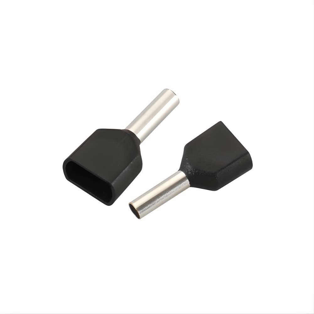 TE6014 Black (Pack Of 25 Pcs) for 2×6 Sqmm Wire Gauge Insulated Cord End Terminal Lugs