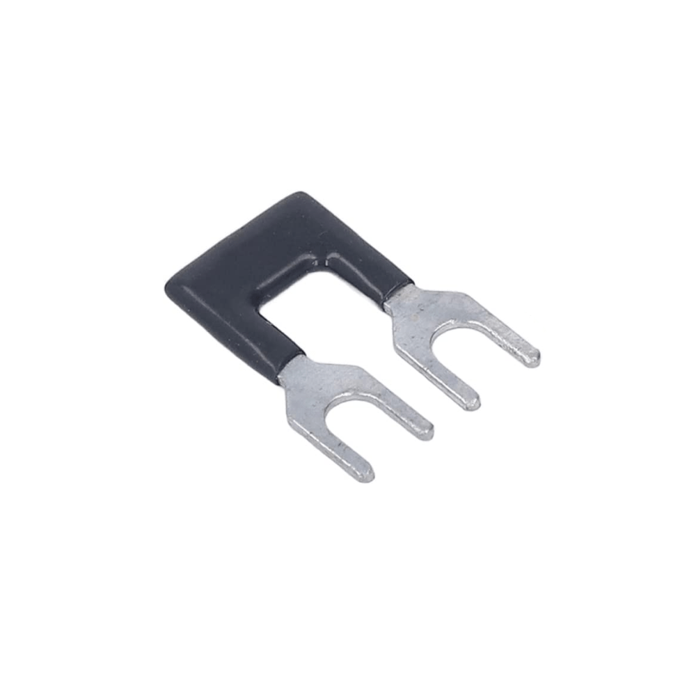 TB-2502 Fork Type 2Pin 25A 600V Wiring Shorting Bar Connector- Black (Pack of 2)