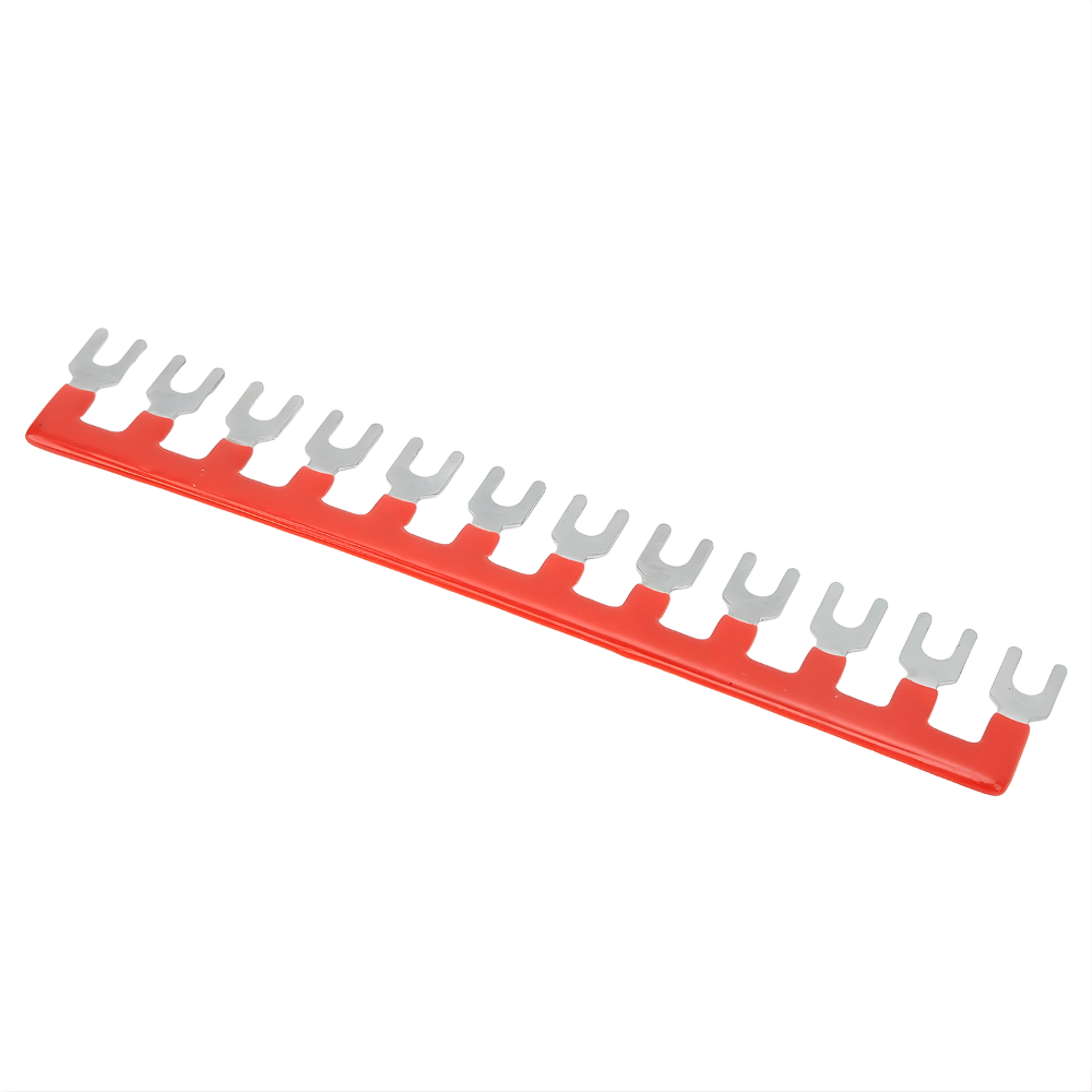 TB-4512 Fork Type 12Pin 45A 600V Wiring Shorting Bar Connector- Red (Pack of 2)