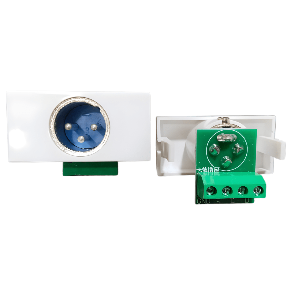 XLR 3-Pin Male Connector for 45Type Wall Plate Panel 45×22.5MM – 1Pc