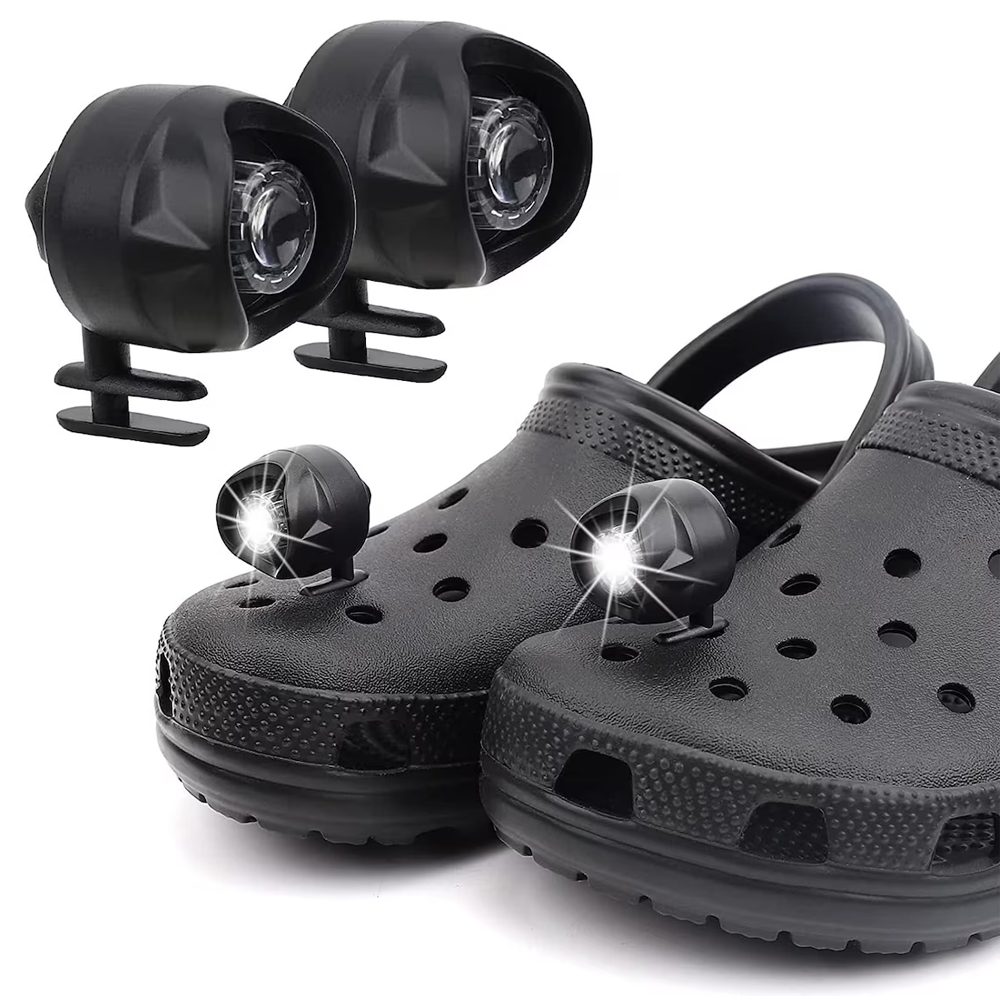 Headlights For Shoes Waterproof Shoes Lights Charms For Dog Walking Night Running Hiking Fishing For Crocs Lasting 48hours Glow – (2 Pcs Set)