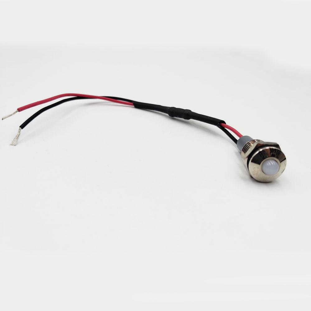 10mm 220v White Light Spherical shape Metal Indicator lamp