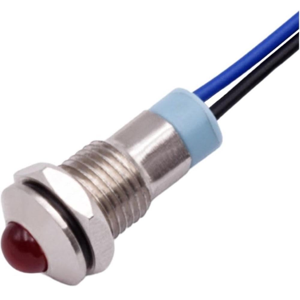 10mm 3-6v Red Light Spherical shape Metal Indicator lamp