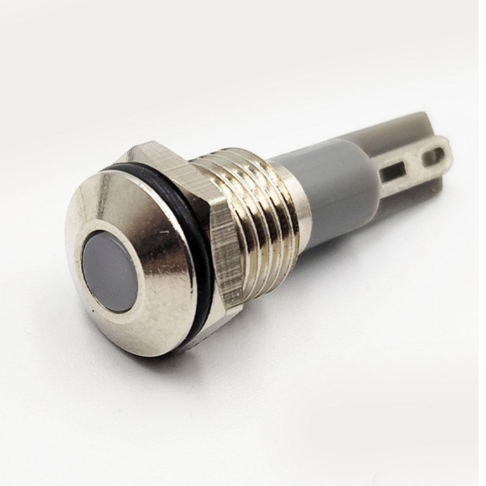 10mm 3-6v White Light Flat head metal indicator lamp