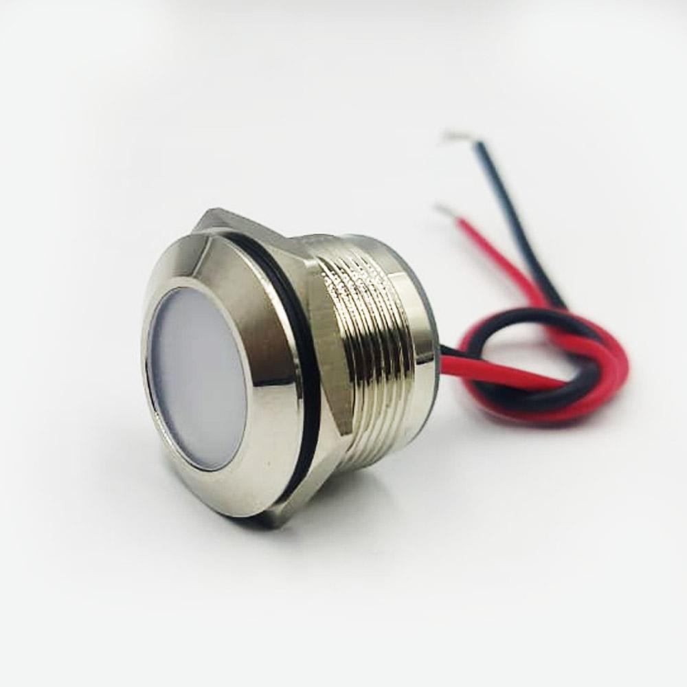 16mm 220v White Light Metal Indicator Lamp