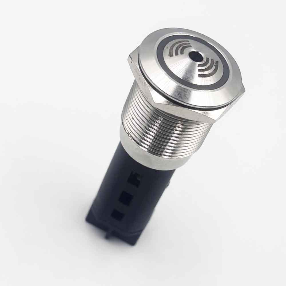 19mm 220V Red LED Metal Buzzer With Light