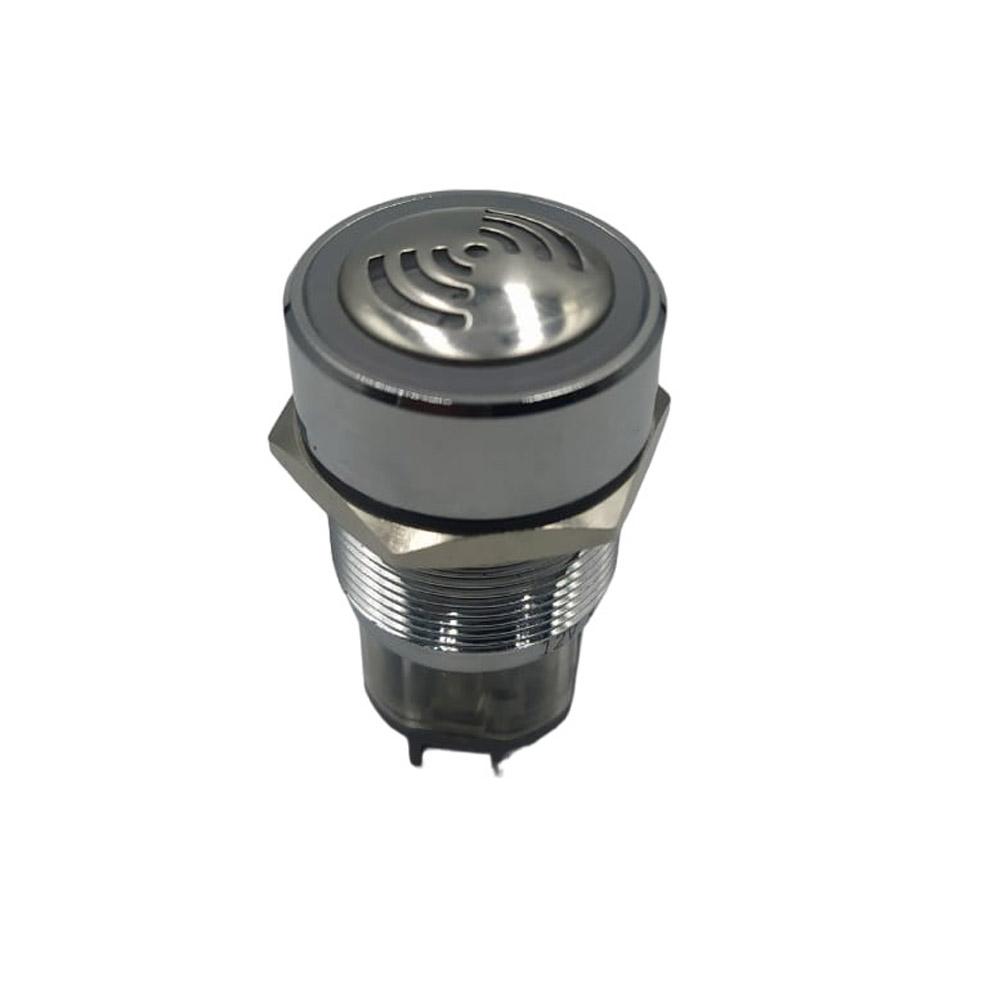 19mm 24V Red LED Metal Buzzer With Light
