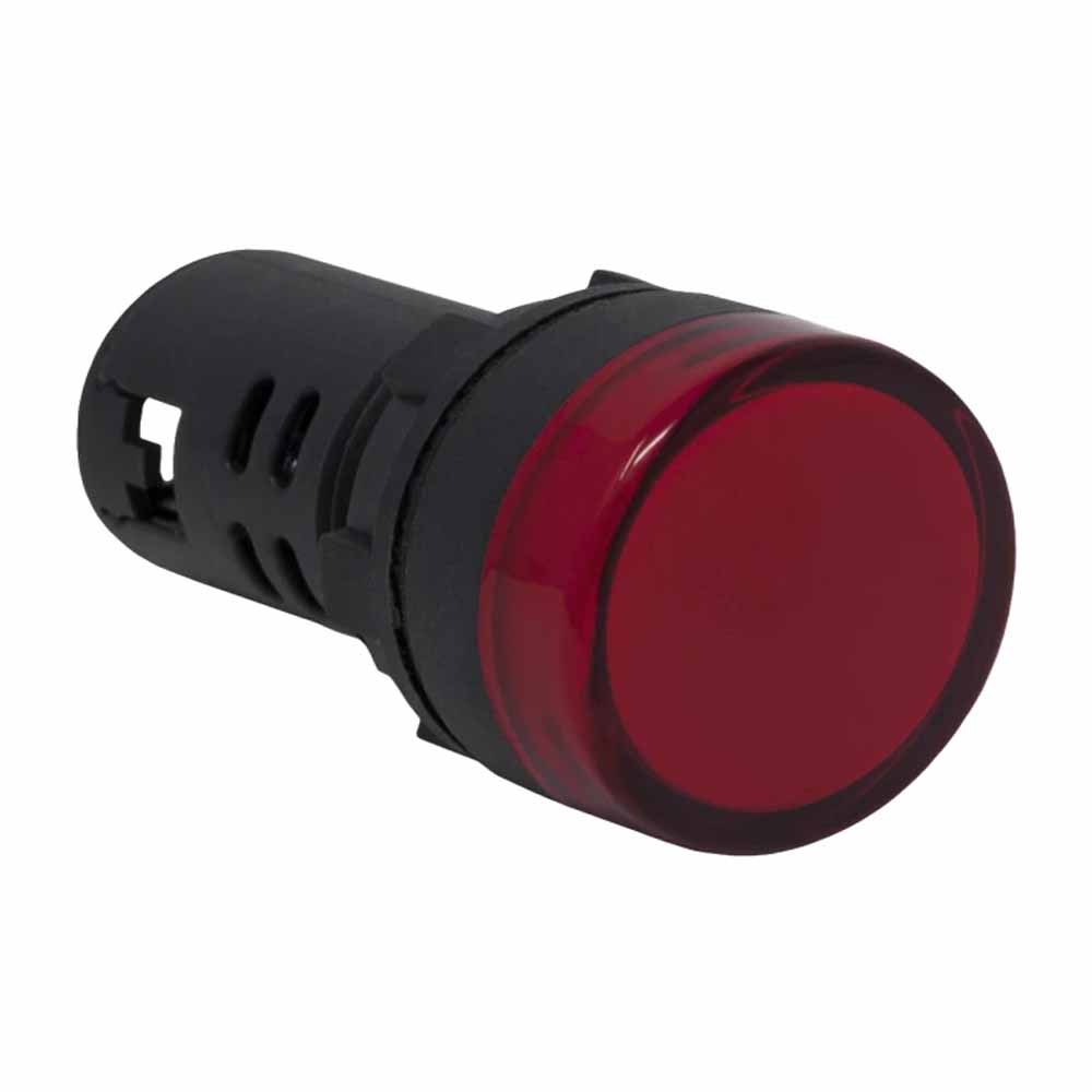 22mm 220V AC Red Colour Panel LED Light Indicator