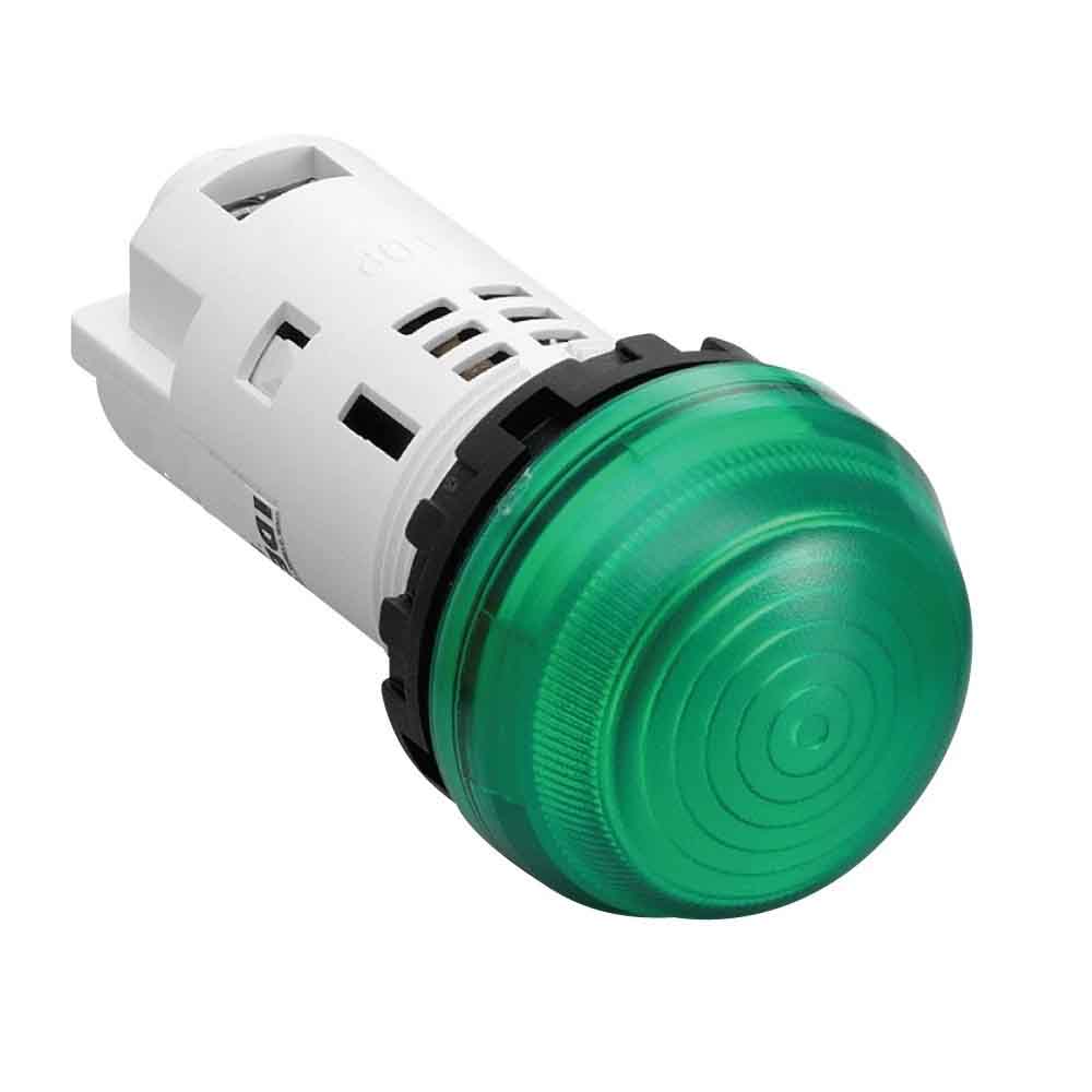 22mm 220V Green AC Panel Mount LED Indicator