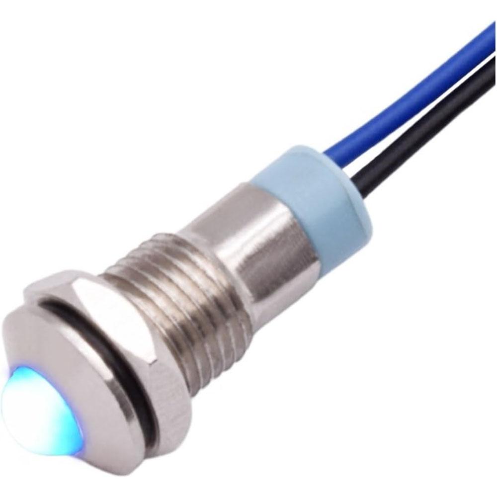 6mm 3v-6v Blue Indicator Spherical Shape LED Light