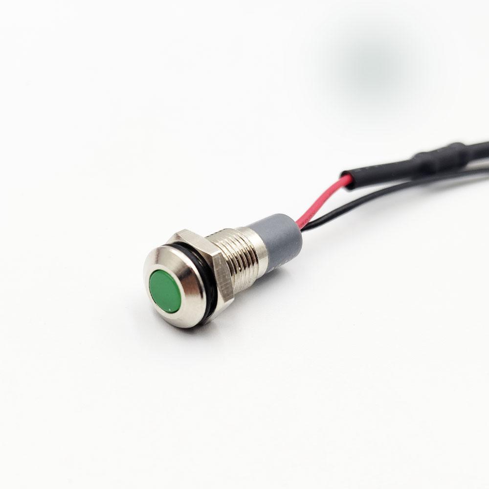 8mm 220v Green Light Metal Indicator Lamp