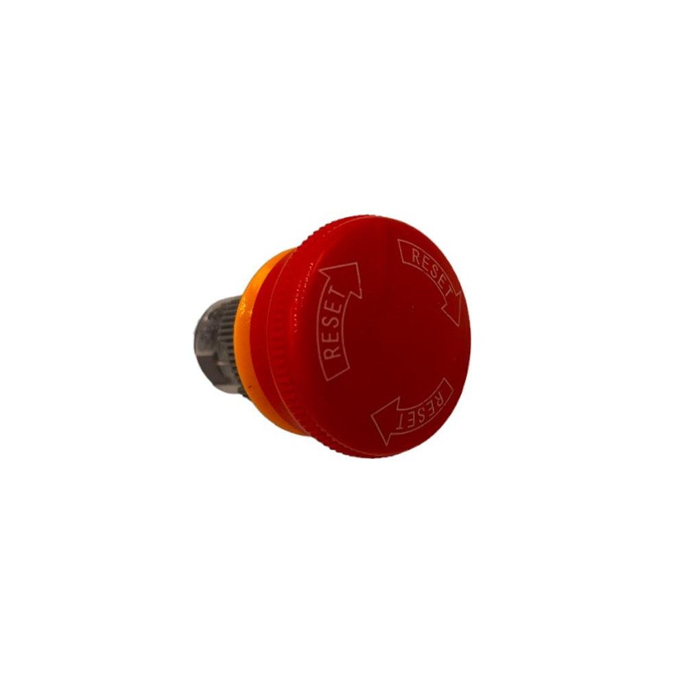 16mm 2NO 2NC 6 Pins Plastic Mushroom Head Emergency Stop Switch F Rotary