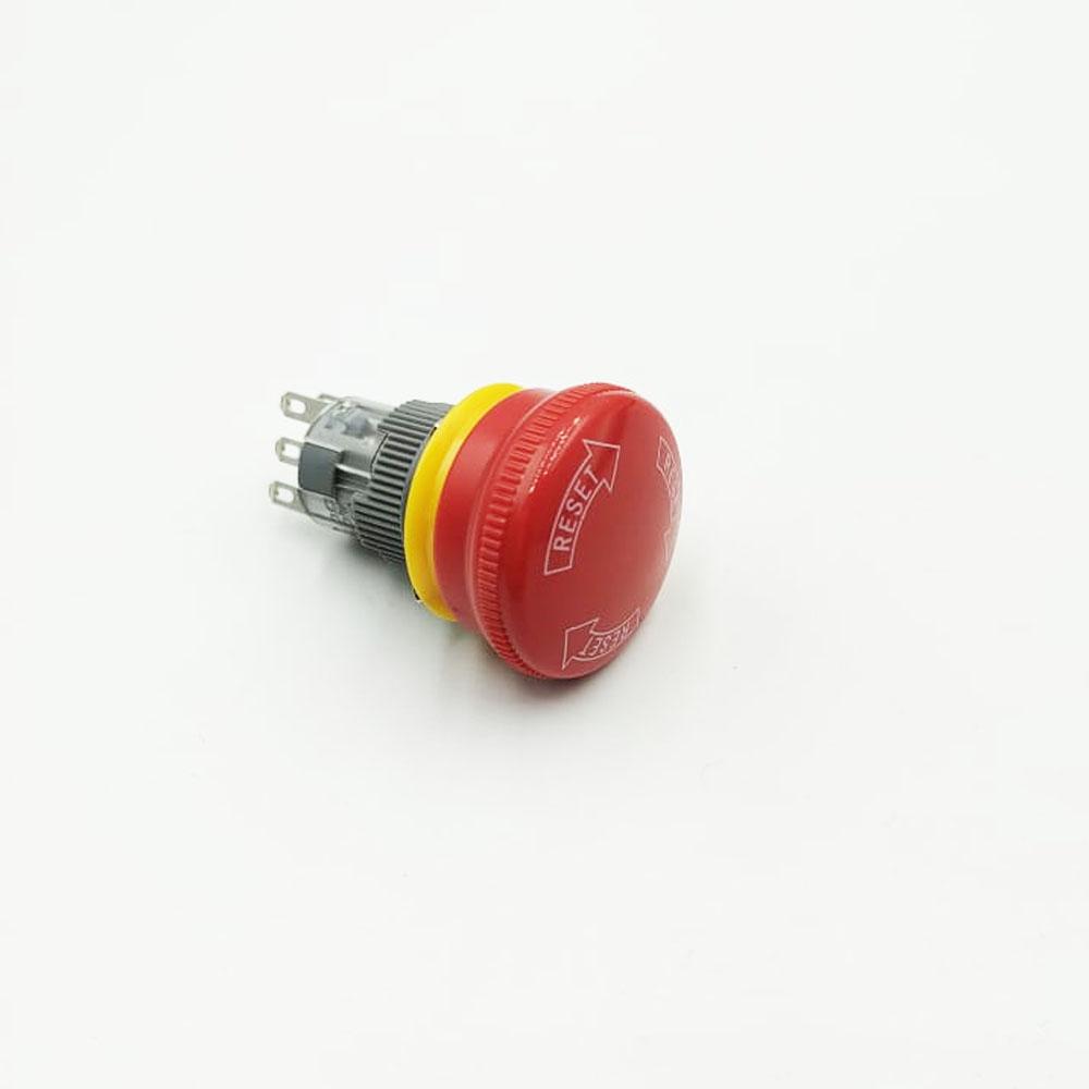 16mm 3 Pins 1No1Nc Plastic Mushroom head Emergency stop push Switch F Rotary