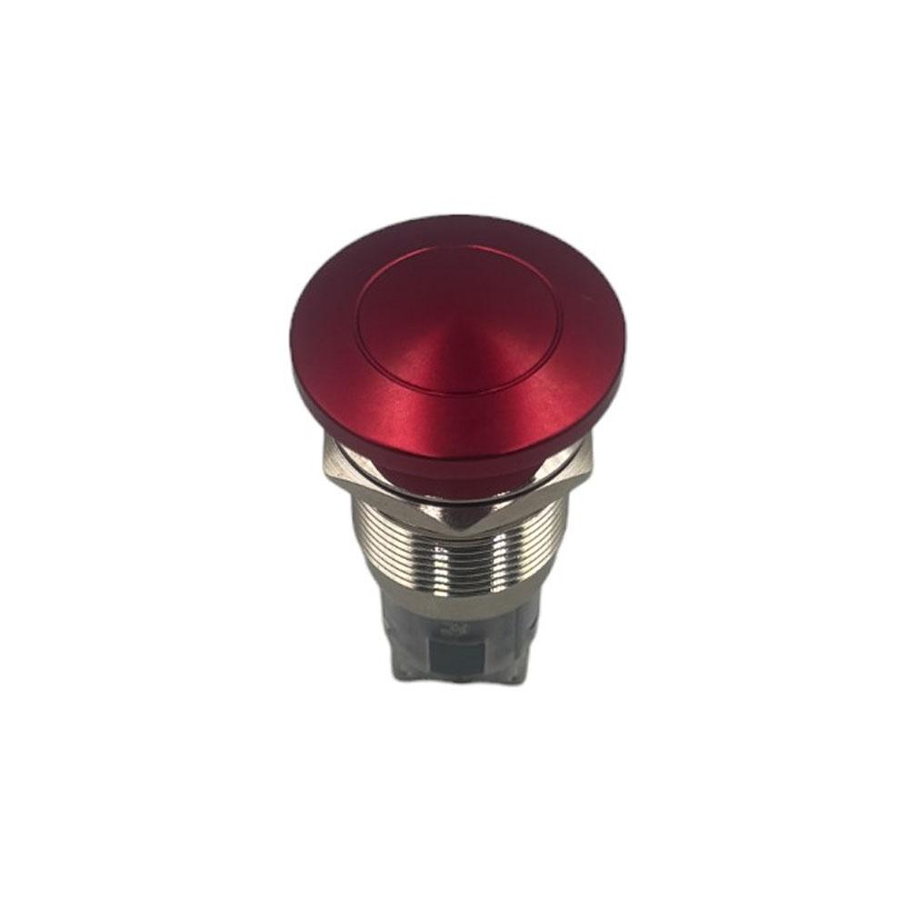 19mm 6 pins Stainless Steel Mushroom Head Reset Switch 2NO 2NC 2Com