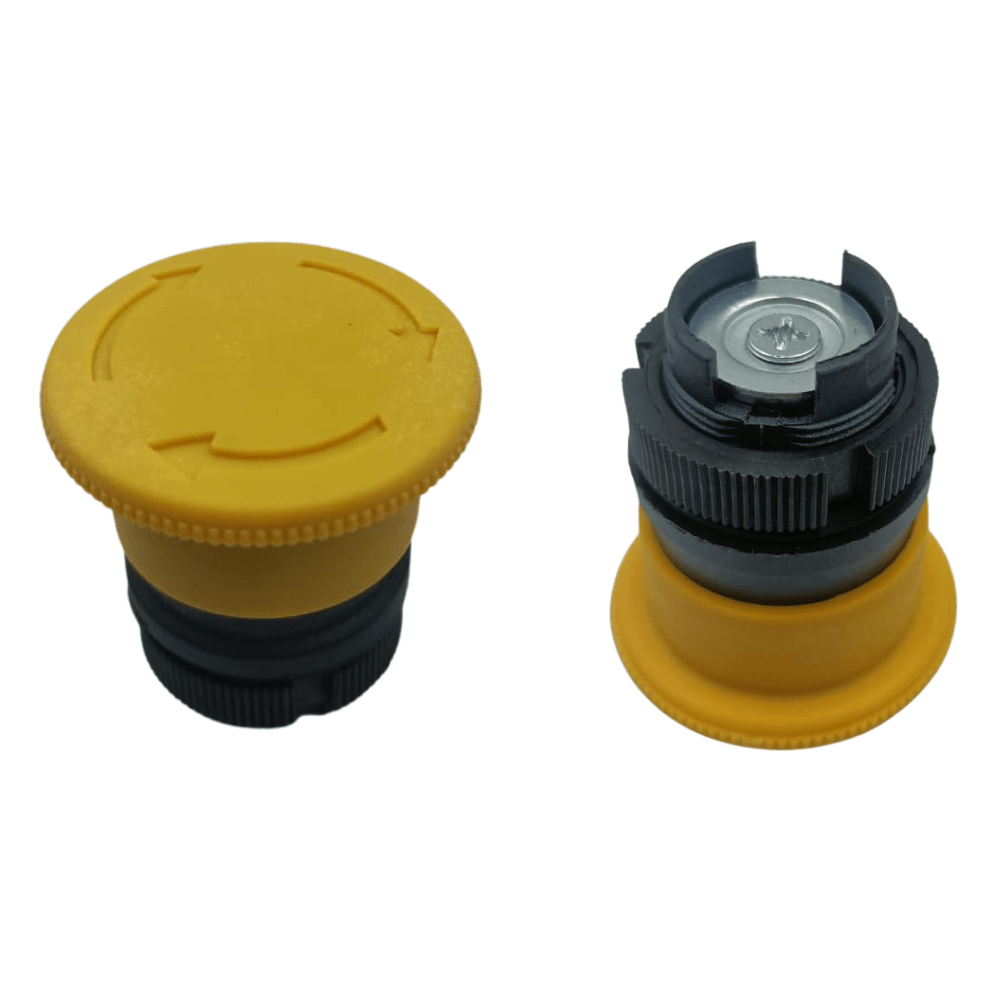 Emergency Switch Yellow Metal Head Only Without Contact Base