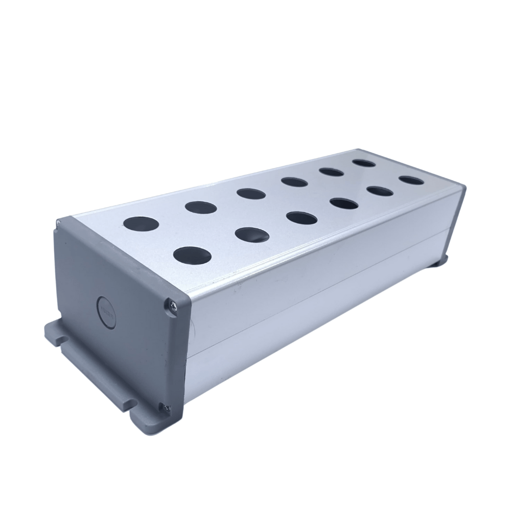 120*75mm Double Row 22mm 12 Hole Metal Junction Boxes Connection Outdoor For Waterproof Push Button Switch