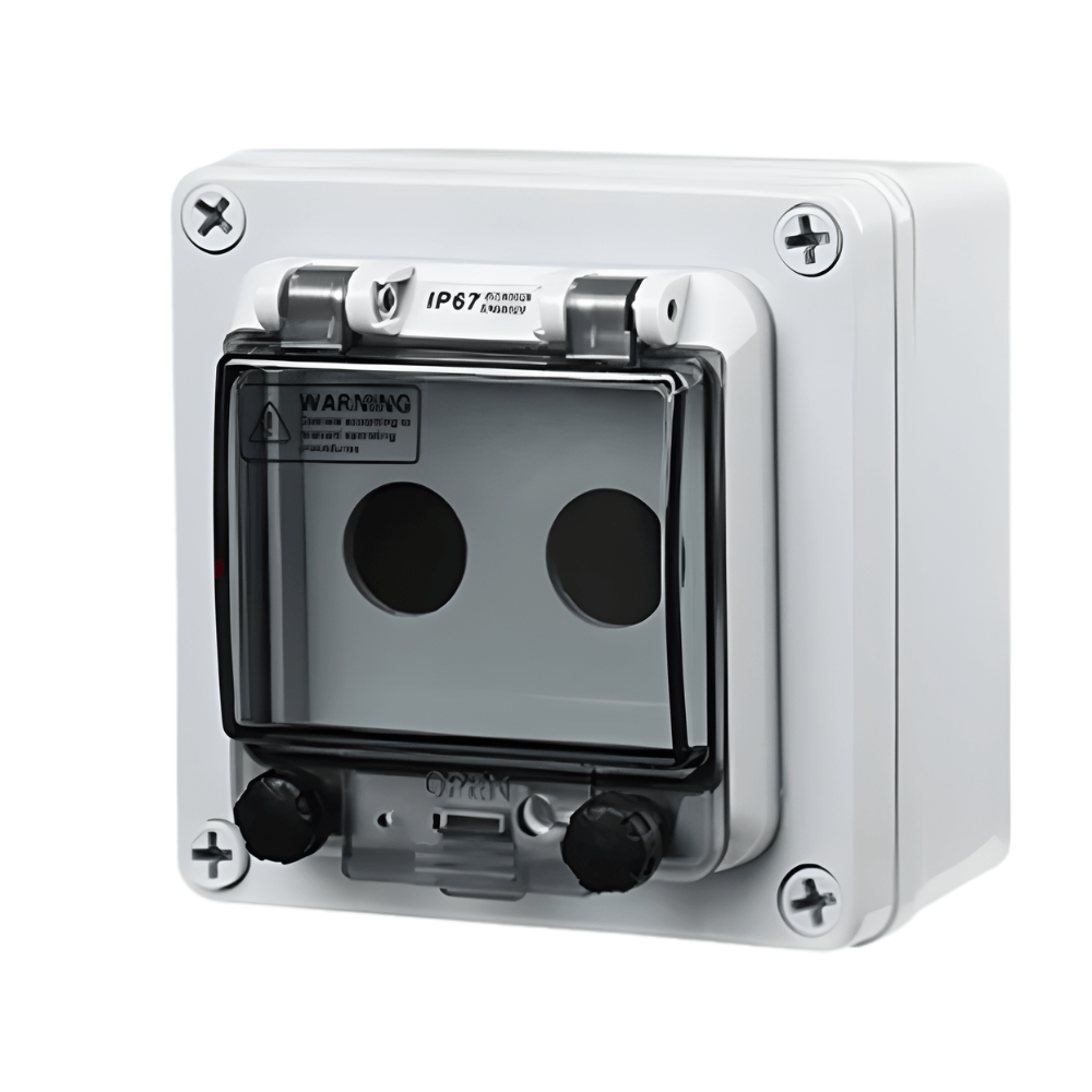 2 Hole 22mm IP67 Outdoor Waterproof Push Button Switch Box