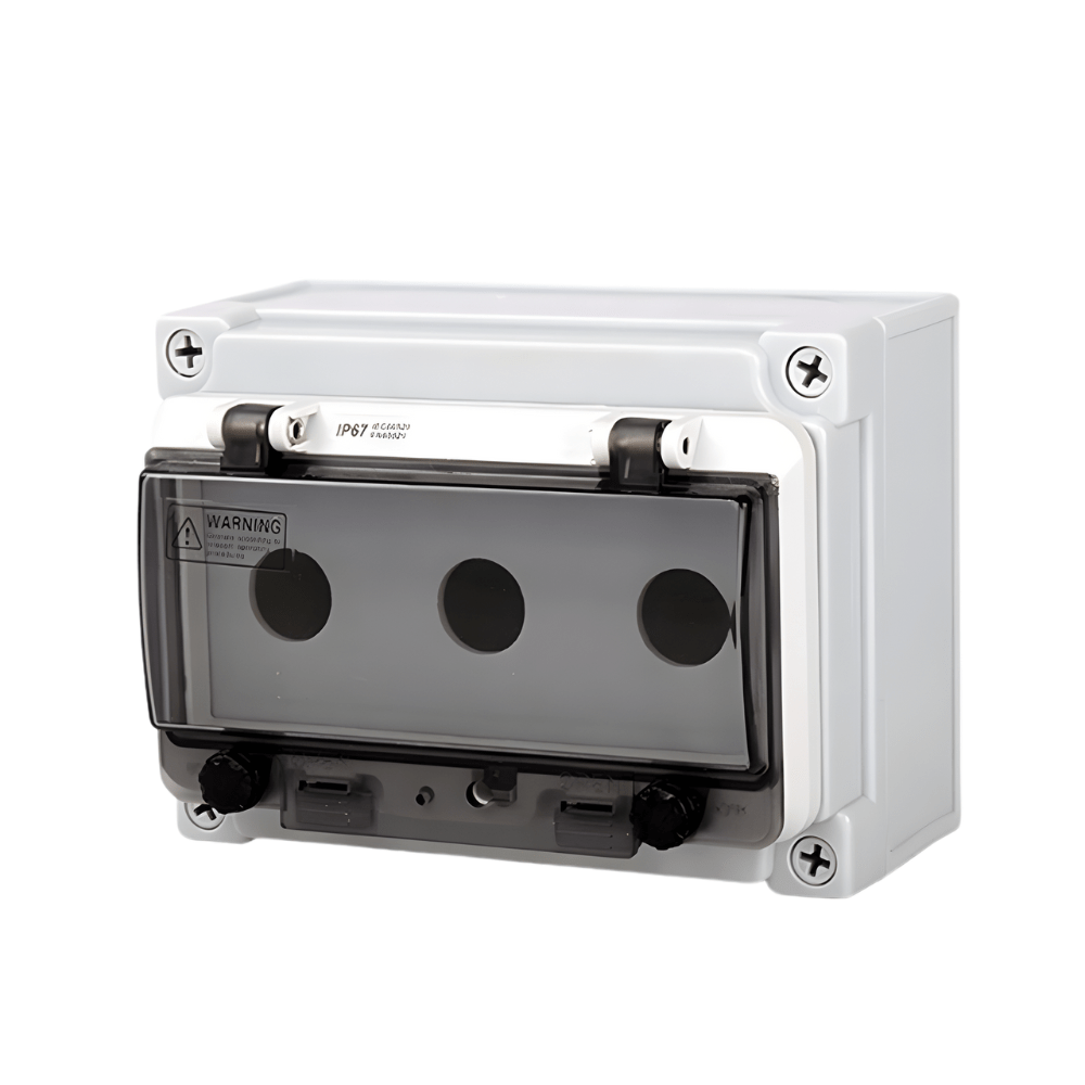 3 Hole 22mm IP67 Outdoor Waterproof Push Button Switch Box