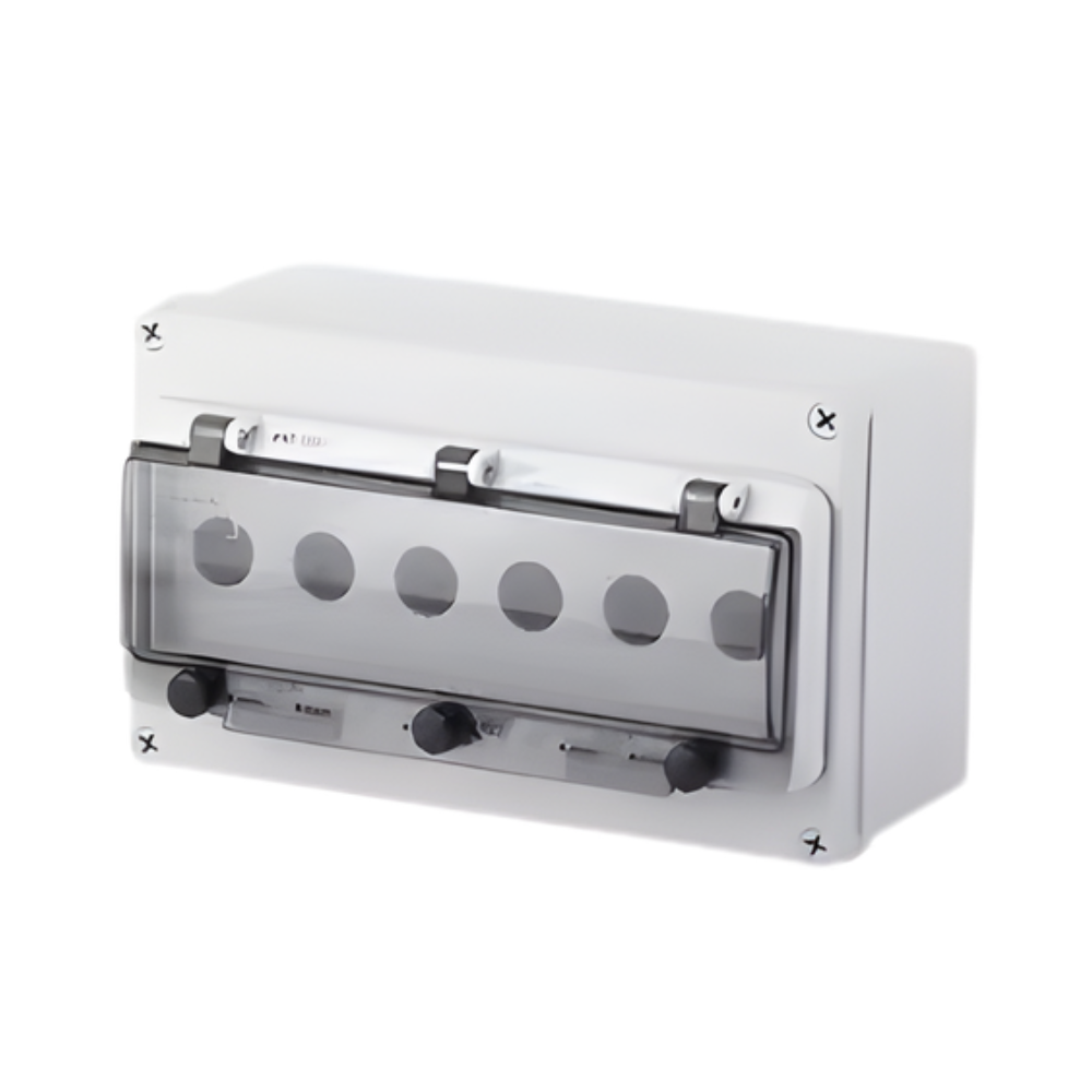 6 Hole 22mm IP67 Outdoor Waterproof Push Button Switch Box