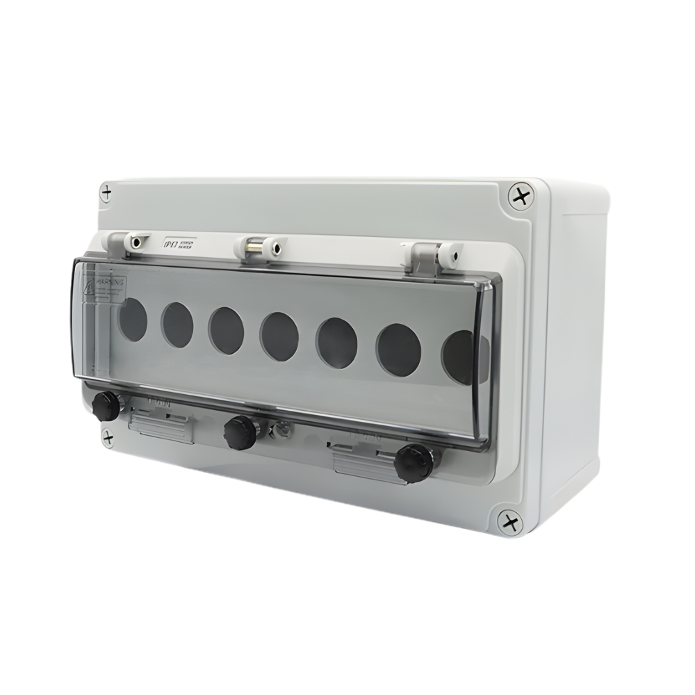 7 Hole 22mm IP67 Outdoor Waterproof Push Button Switch Box