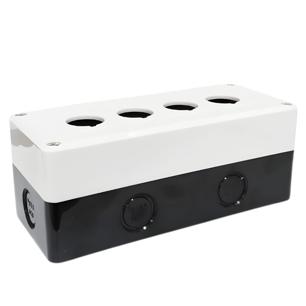 XAL-B04 4Hole 22mm Switch Box Housing Grey-Black