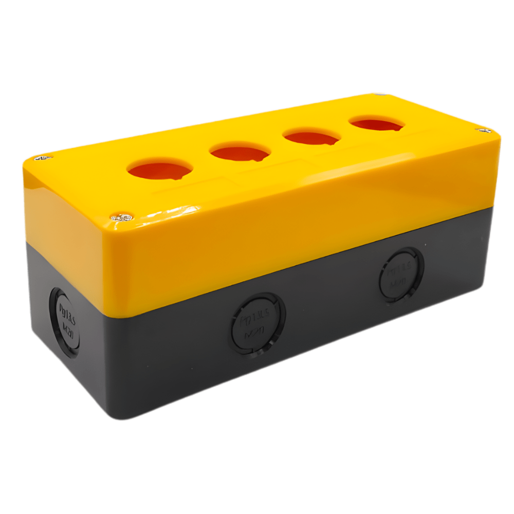 XAL-B04-Y 4Hole 22mm Switch Box Housing Yellow-Black