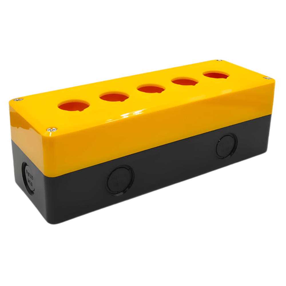 XAL-B05-Y 5Hole 22mm Switch Box Housing Yellow-Black