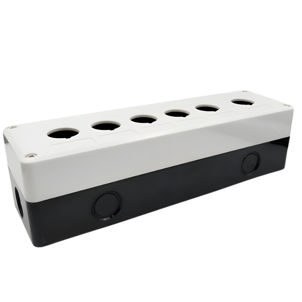 XAL-B06 6Hole 22mm Switch Box Housing Grey-Black