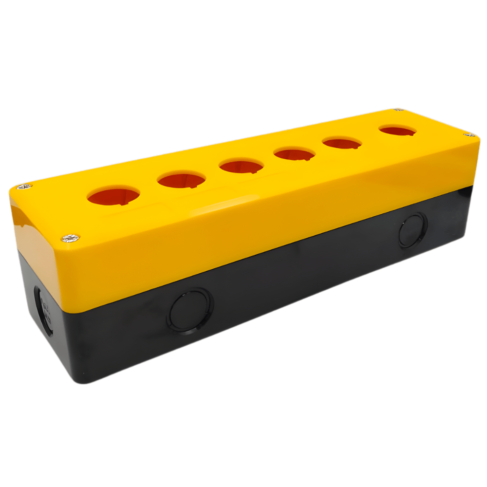 XAL-B06-Y 6Hole 22mm Switch Box Housing Yellow-Black