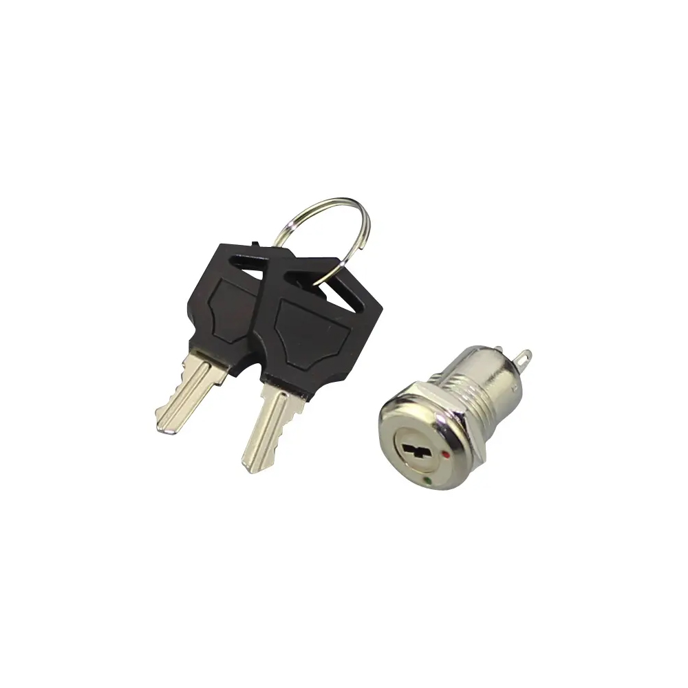 12mm 2 Pin OFF-ON Metal Key Lock Switch