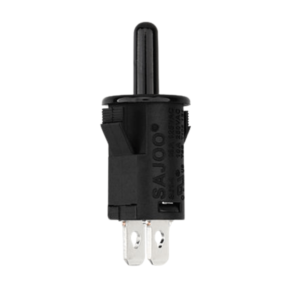 Door Switch 10A NO 16mm Black Handle – 1 Pcs