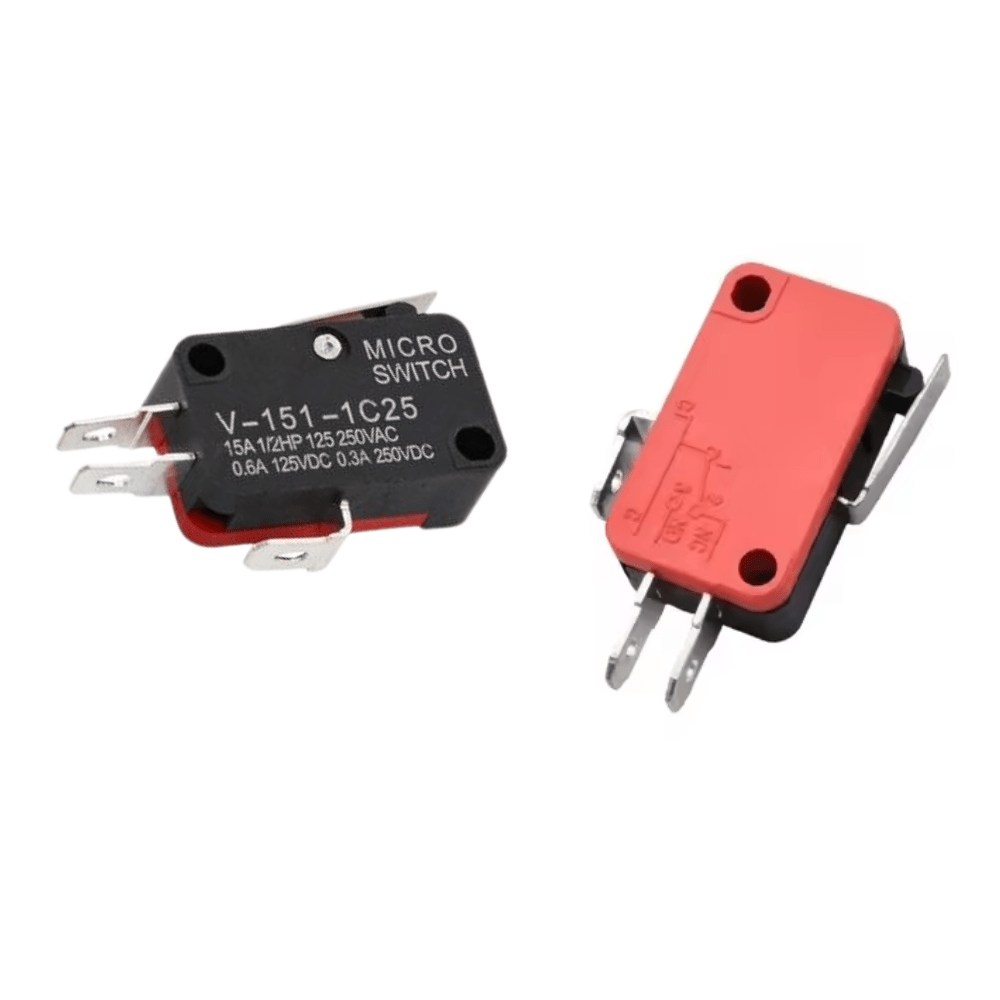 V-151-1C25 125V/250V 15A Push Button SPDT Momentary Snap Action 1 NO 1 NC Micro Limit Switch