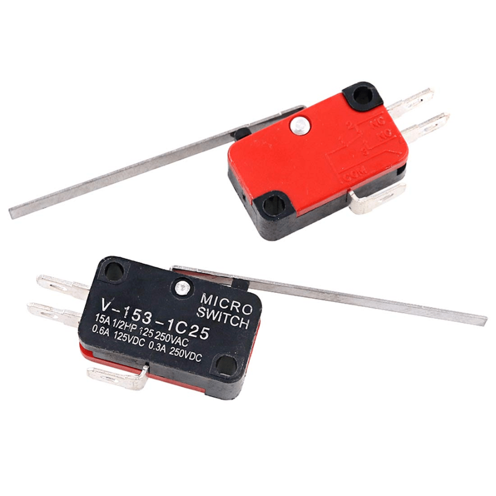 V-153-1C25 125V/250V 15A Push Button SPDT Momentary Snap Action 1 NO 1 NC Micro Limit Switch