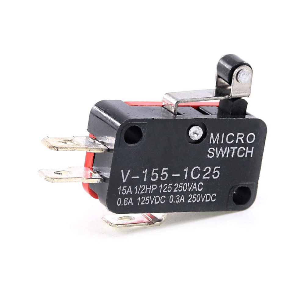V-155-1C25 125V/250V 15A Push Button SPDT Momentary Snap Action 1 NO 1 NC Micro Limit Switch