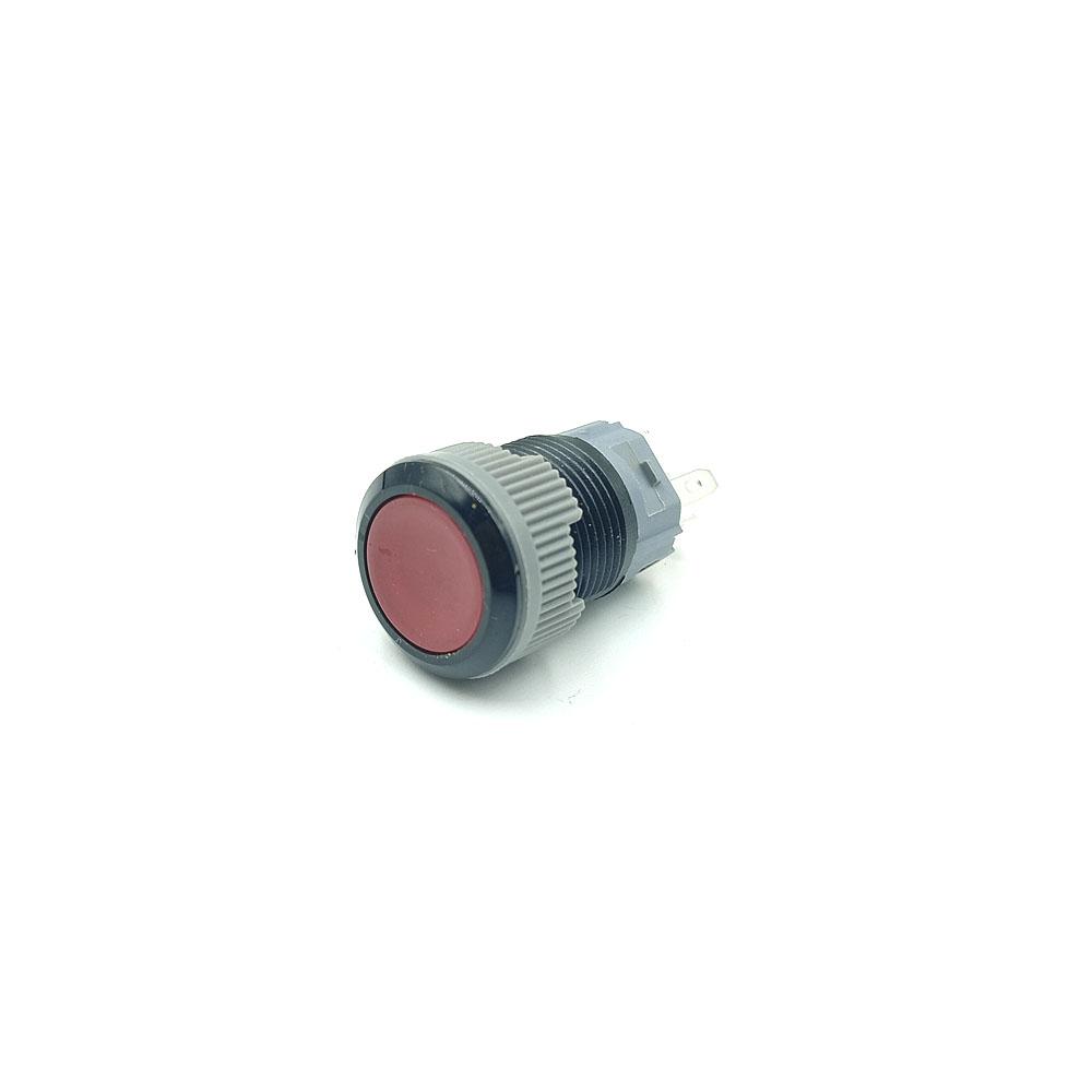 16mm 12-24V 5 Pins Red Colour Flat Head Plastic Latching Switch.