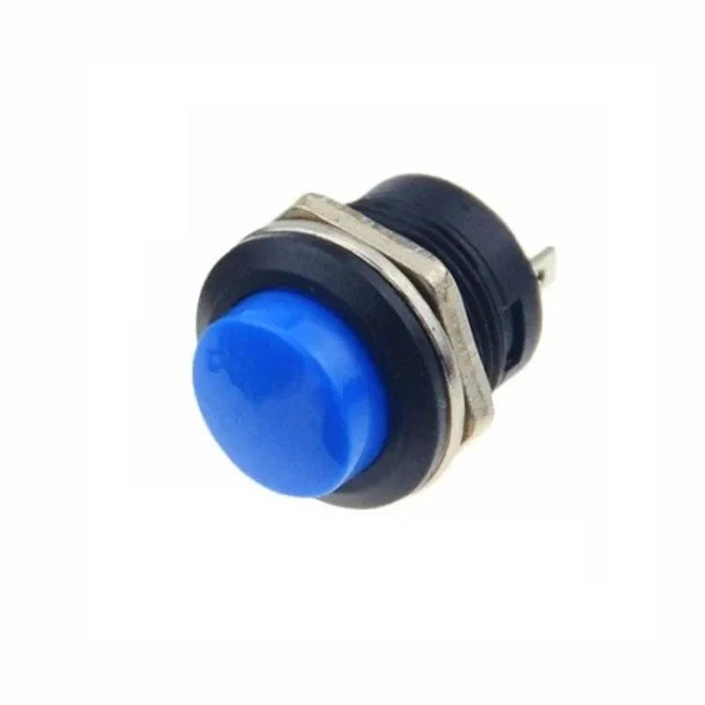 16mm 2 Pin R13-507 Momentary Round Push Button – Blue (pack of 2)
