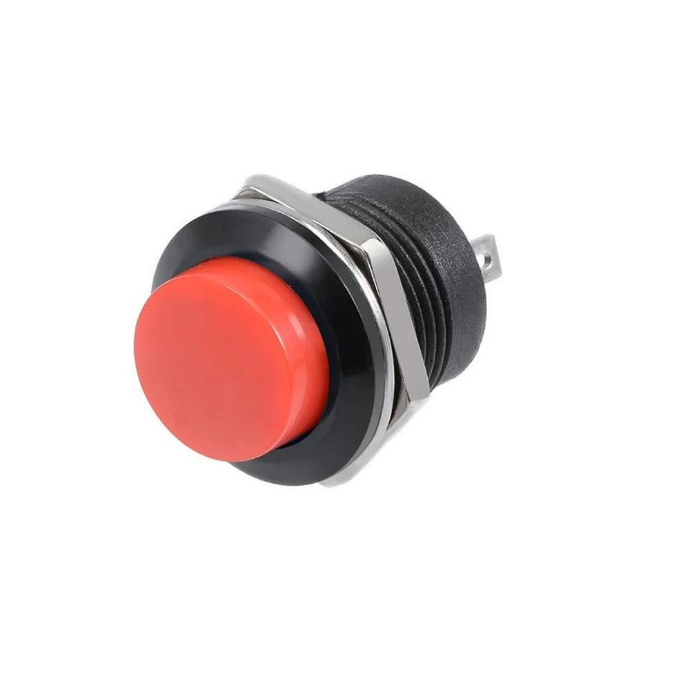 16mm 2 Pin R13-507 Momentary Round Push Button Red – (pack of 2)