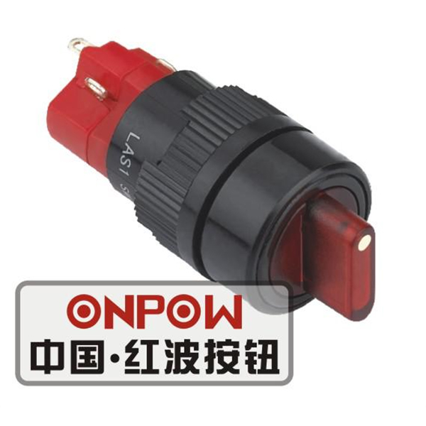 16mm Plastic Round Shape Selector Switch 2 Position