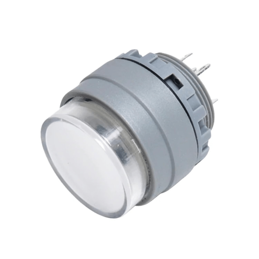 22mm 3-48V 1NO1NC Ultra Short White Momentary with Light Waterproof Circular Button Switch