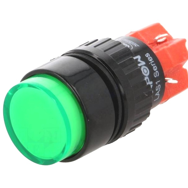 ONPOW 16mm Round Push Button Switch (LAS1Y-11/g/24V, CE, CCC, UL, VDE, RoHS, REECH)