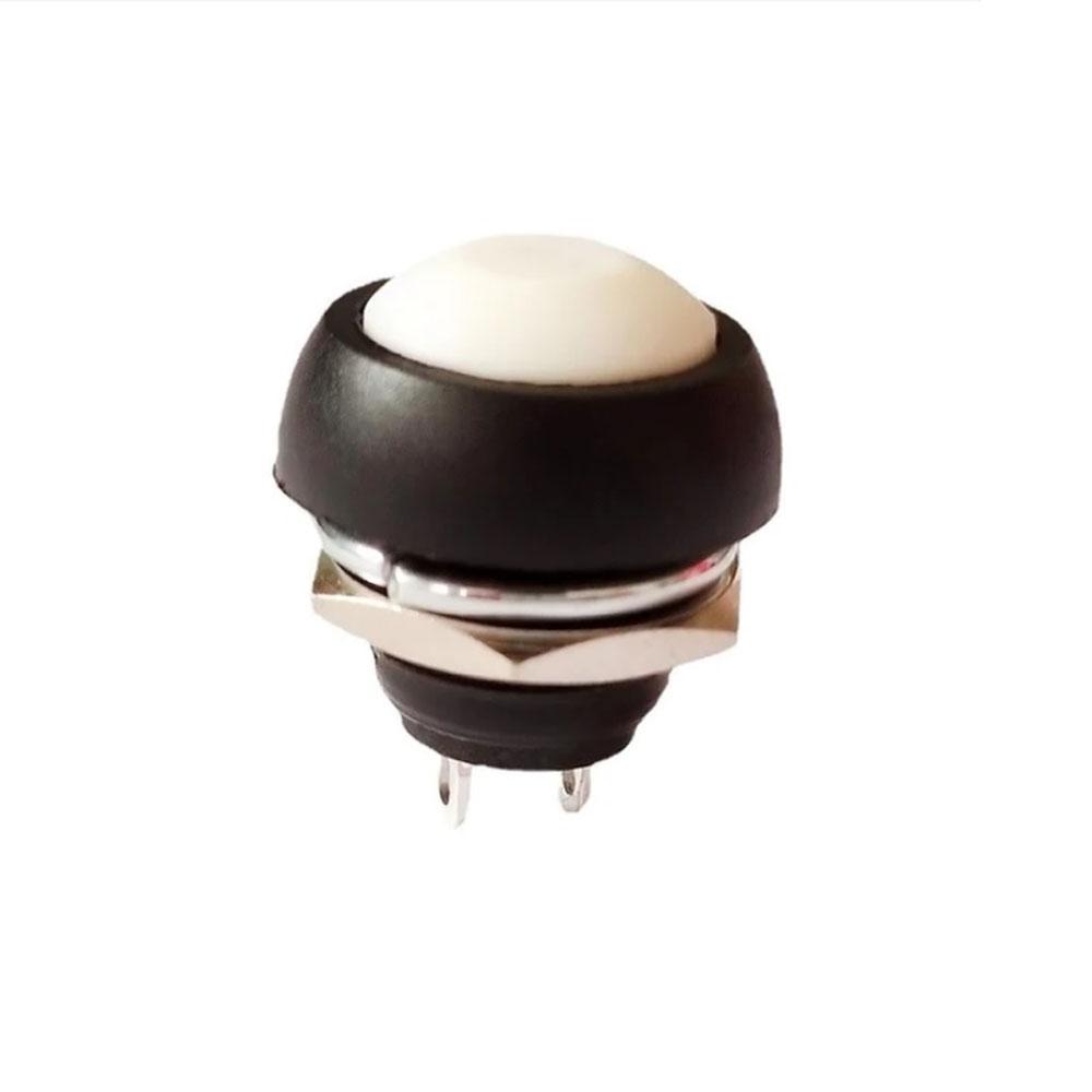 PBS- 33B White Waterproof 12MM 2PIN Self-Reset Mini Round Push Button
