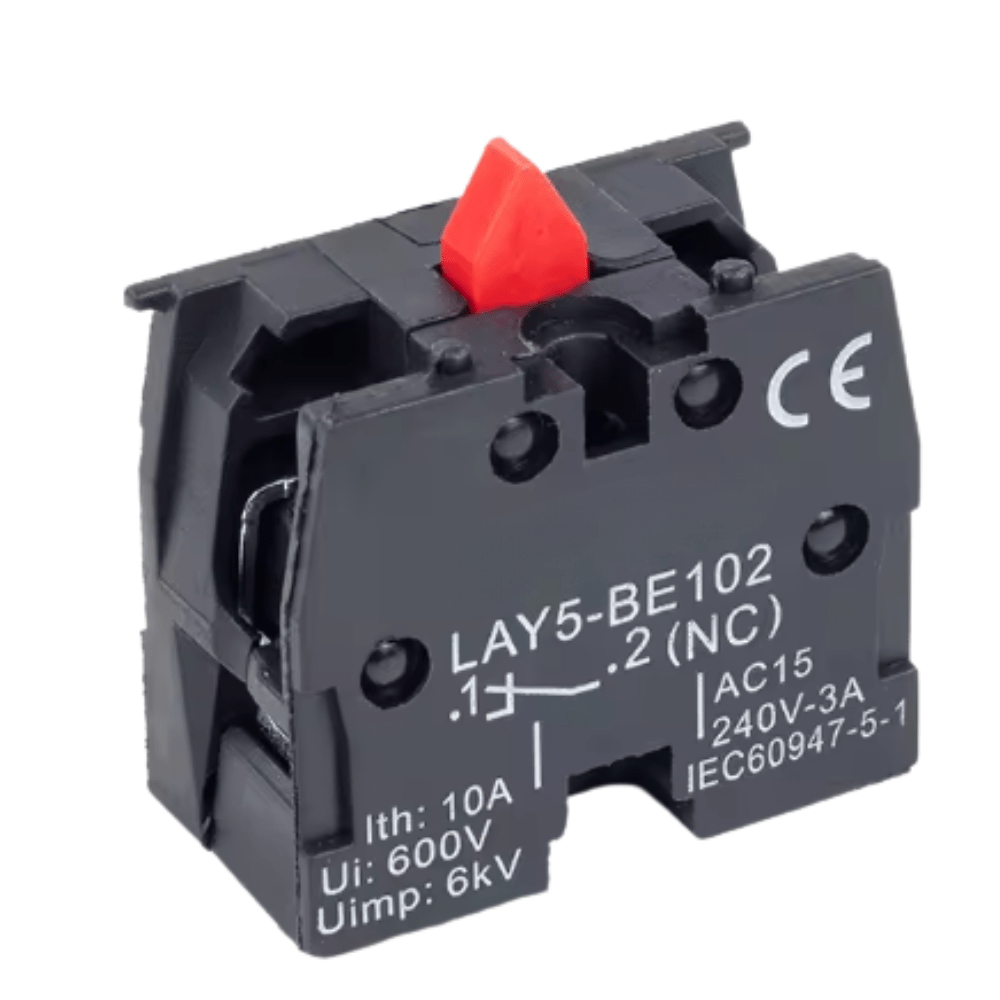XB2 Red 1NC Contact Block for 22mm Push Button Switch