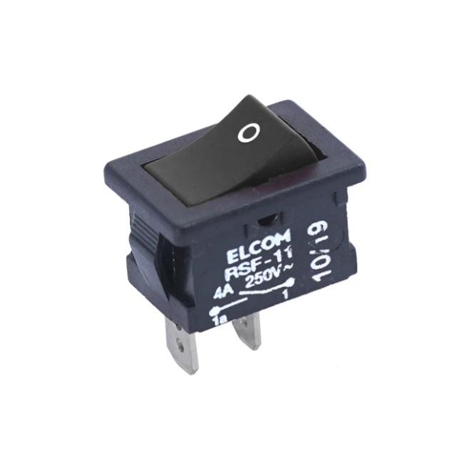 ELCOM Rocker Switch RSF11 4A (pack of 2) – Black