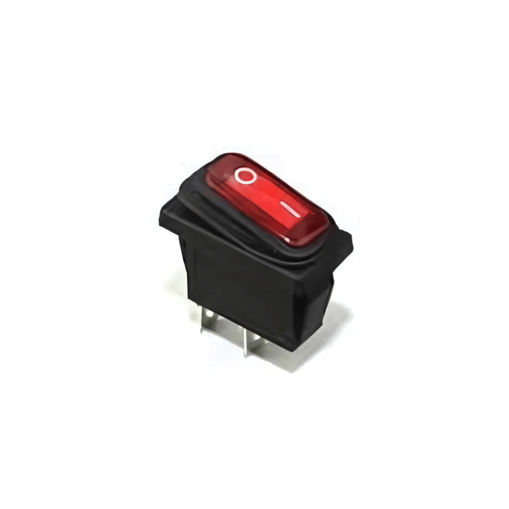 KCD3 15A 250V Red SPST ON-OFF Rocker Waterproof Switch with Light
