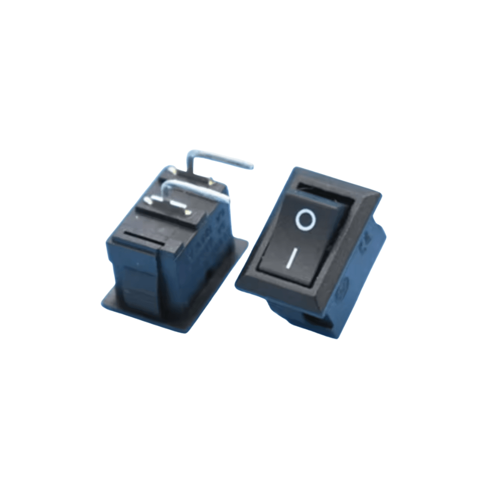 Mini Rocker Switch Right Angle ON-OFF 2Pin Black housing Black Button – KCD5-101L