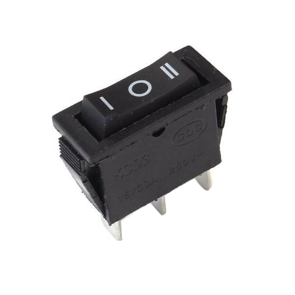 Rocker Switch 15A 3-Way ON-OFF-ON Panel Mount ( Pack of 2)