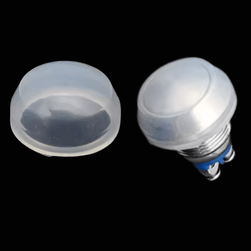 12mm Metal Switch Big Head Button Silicon Cap Dia 16x11mm (2 Pcs)